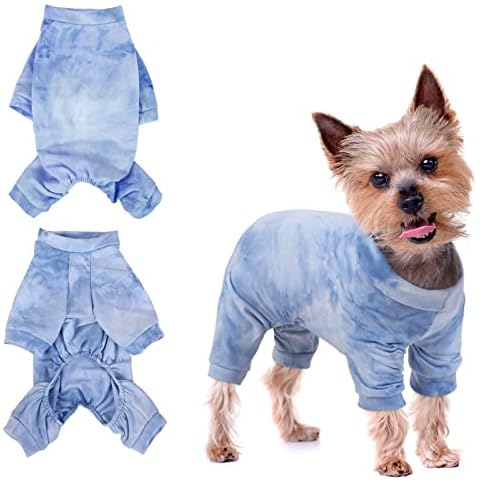 Einteiler für Hunde, Pullover Baumwolle mit Beinen Puppy Overall Jacken Haustier Schlafanzug Hundejacke Winddicht Hundemantel Warm Cover