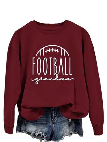 Football Grandma Sweatshirt for Women Game Day Grandma Shirt Football Nana Crewneck Pullover Sweater Fall Hoodie2