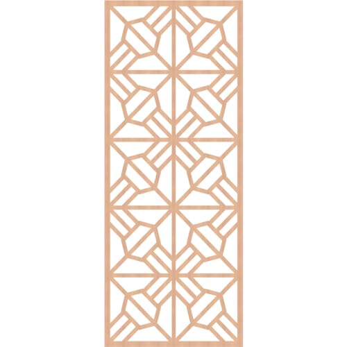 Image of 35 3 /8 inch W x 89 3 /8 inch H x 1 /4 inch T Auburn Decorative Fretwork Wood Wall Panels, Alder