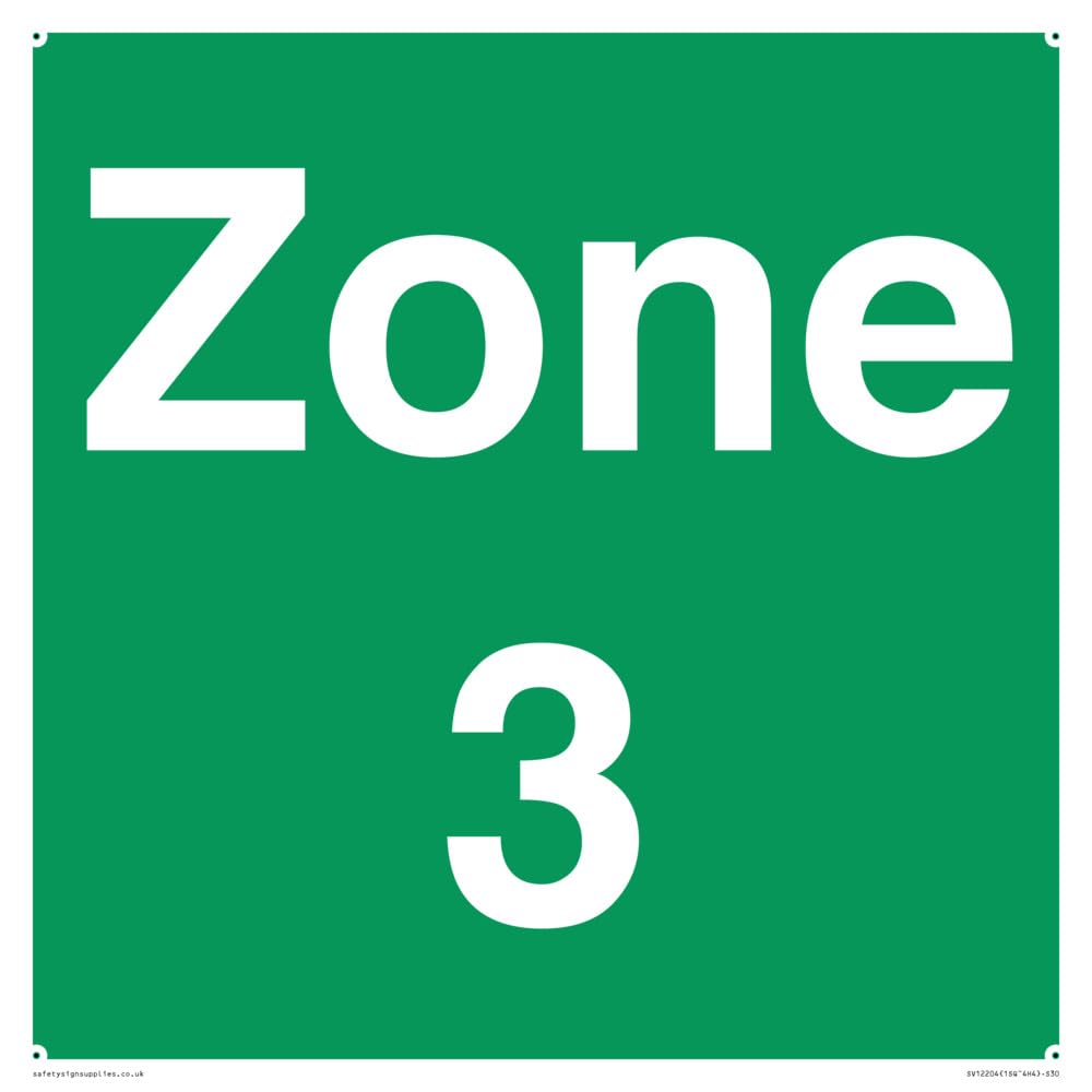 Zone 3 Sign - 300x300mm - S30