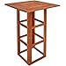 Produktbild Casaria® Stehtisch Holz 110 cm Hoch 75 x 75 cm Eckig Massiv Rustikal Indoor Outdoor Bistrotisch Biertisch Gartentisch Biertisch Partytisch Bartisch