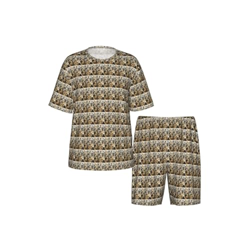 Pyjama 2 pièces pour homme à manches courtes avec imprimé chat - 5