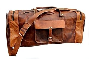 ANUENT ledertaschen Leder Reisetasche Handgepäck Umhängetasche Freizeittasche Sporttasche Weekender Geräumig Schnalle Vintage Elegant Schick Leder? 28" by ANUENT ANUENT ledertaschen Leder Reisetasche Handgepäck Umhängetasche Freizeittasche Sporttasche Weekender Geräumig Schnalle Vintage Elegant Schick Leder? 28" by ANUENT