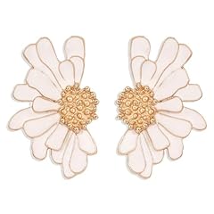White A Flower Earring