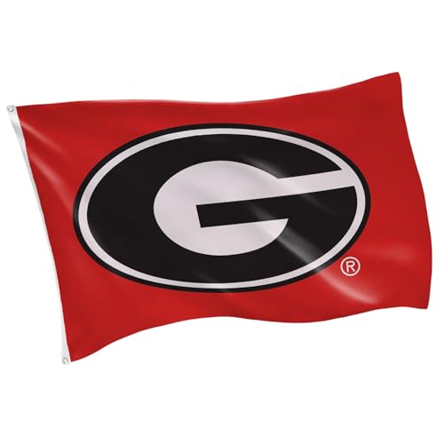 NCAA University of Georgia Flag with Grommets 3x5 UGA Bulldogs Outdoor College Flags & Banners for Garden Patio Indoor Wall Dcor