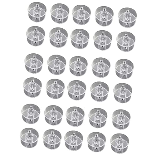 Bonbela 30 Stück Nähspulen, Universelle, Wiederverwendbare, Transparente Kunststoffspulen für Nähmaschinenzubehör