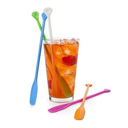 True Party Paddle Stir Sticks, Pack Of 5, Multicolor Cocktail Stir Sticks, Drink Accessories #TOP5