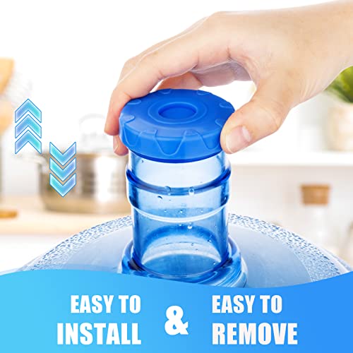 Actico 5 Gallon Water Jug Cap, Silicone Spill Resistant, Reusable Replacement Cap Fits 55Mm Water Bottles,Pack Of 6 #TOP1