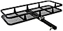 Universal 59' Black Mesh Steel Rear Bumper Trailer Tow Hitch Mount Foldable Cargo Carrier Basket for 2' x 2' Towing Receiver Tube