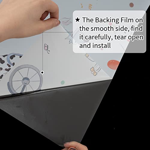 Dktie Cartoon Simple Stroke Static Cling Decorative Window Film Vinyl Non Adhesive Privacy Film, Filter Natural Light To Reduce Uv Damage To Skin (Ctblt183, 17.7 X 78.7 Inches) #TOP7