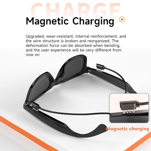Fecoul Smart Bluetooth Glasses Audio Eyewear Music Bluetooth Sunglasses For Women/Men,Open Ear Sound With Mic & Speakers,Anti-Blue Light Lenses And Uv400 Polarized Lenses thumb #3