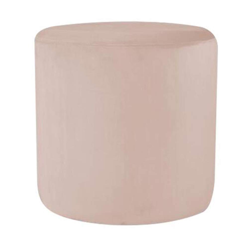 Repose-Pieds en Velours Haut de Gamme Rose Tabouret Capitonnant 40x40 cm