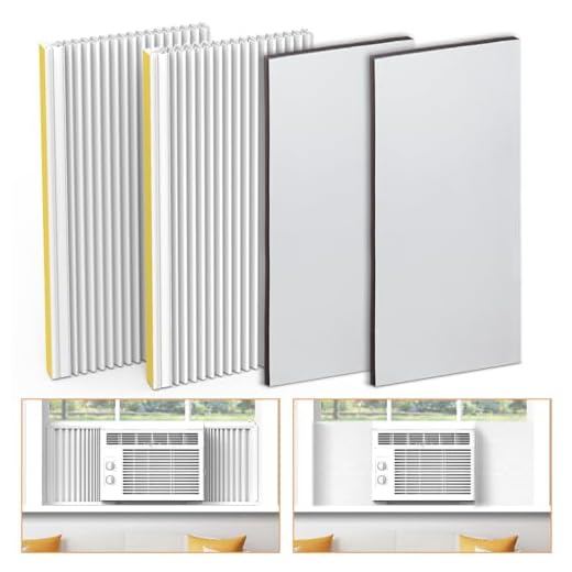 LBG Products Window AC Side Panels,Double Layers Adjustable Side Panel Kit with Air Conditioner Foam Insulation Panels, White