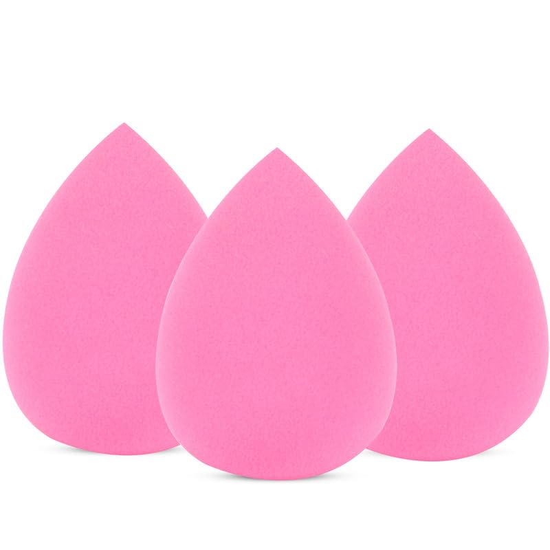 Image of GUBB Professional Mini Makeup Sponge Beauty Blender | Cosmetic Blending Tool for Liquid, Cream & Powder Beauty Products| Egg shape Face Sponge Puff Pack of 3 (Light Pink)