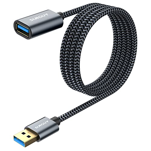 SUNGUY USB 3.0 Extension Cable USB 3.0 Male to Female Extender Lead 5Gbps Compatible with External Hard Drive, Printer