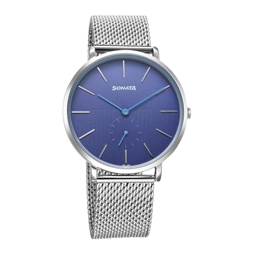 Image of Sonata Ascent Quartz Analog Blue Dial Watch for Men