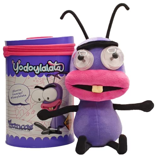Wallatoys - Peluche Yodoylalata Trancas El hormiguero - Incluye Lata/Hucha Sonora - No requiere montaje - A partir de 3 años - Medidas 20x13,5x13,5cm
