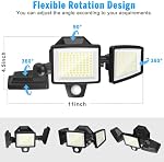 110V Motion Sensor Outdoor Flood Light |2500LM High Brightness |with Remote Control |8M Sensing Distance |with Always ON Mode |Dusk to Dawn (Hardwired Needed,Not Solar)