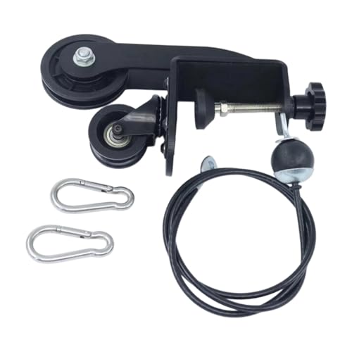 Fiocias Arm Wrestling Strap Appareil Exercice Poignet Dispositif Force Bras Système Poulie Acier Entraînement Avant-Bras Adapté Amateurs Salle de, Noir