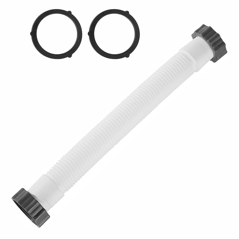 0.4m / 1.31ft White Swimming Pool Hose, Pump Hose Flexible Water Hose Compatible with Intex Brand Filtration Equipment for Lawn Irrigation Garden Water Circulation Systems