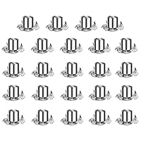 Einschlagmuttern,M5 Einschlagmuttern mit 4 Einschlagspitze,304 Edelstahl Vier-Prong Nüsse 24 stück Verdicken Einschlagmutter metric Gewindemutter Holzmuttern,Wahlweise M5 M6 M8 M10