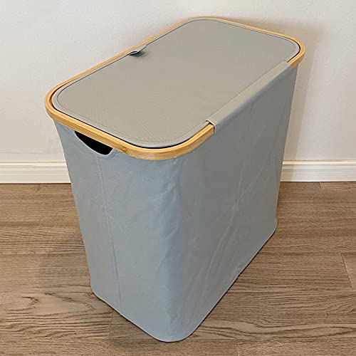 XLLLL Cesto para Ropa Sucia Plegable 2 Compartimentos 105L Multifunción Cesta De Lavandería De Paño Oxford 600D para Guardar Juguetes De Ropa,Grey Cover
