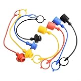 4 pares de tapas antipolvo macho y hembra con goma de PVC para mantenimiento y protección del sistema hidráulico (1/2)