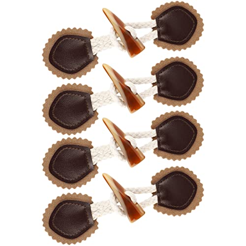 Loghot 4 Stück Leder Knebelverschlüsse Vintage Verschluss Cover