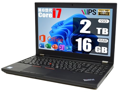 yςݕiz Lenovo ThinkPad P50 / NVIDIA Quadro M2000M / Core i7 6820HQ /  16GB / SSD 2TB / MS Office 2019 / IPSt FullHD eL[ We