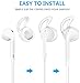 Lunies Earpods Covers Anti-Slip Silicone Soft Sport Earbud Tips for iPhone 6S/6 Plus/5S/5C/5 Earbuds Comfortable 4 Pairs Clear