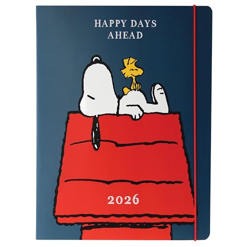 18 Month Planner/Calendar by Graphique July 2025 Dec. 2026 Peanuts Happy Days Ahead Monthly Planner Holidays Notes Pages 8 x 10