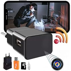 Camaras De Vigilancia Espias SURKOS Mini Camara Espia Oculta WiFi Camuflada, Camara Vigilancia Wifi Interior sin Cables,1080P REAL sin Luz al Grabar, Totalmente Indetectable,(PACK PREMIUM INCLUYE LECTOR Y TARJETA MICROSD 32GB U3)