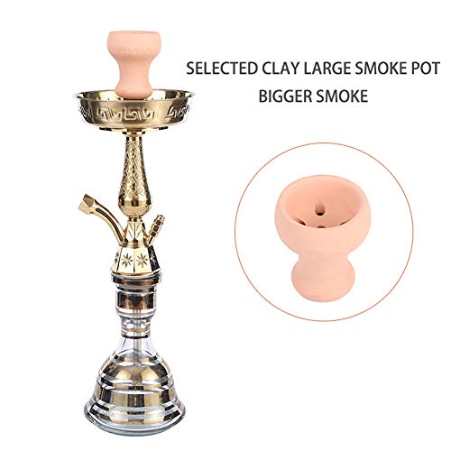 CJCJ-LOVE Arabische Shisha Mit 1 Schlauch, Filterglas Acryl Shisha Set Große Kapazität Bar Arabische Tabakpfeife Metall… – Bild 7