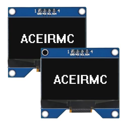 1.54�C���` OLED ���W���[�� 12864 128x64 SSD1309 �h���C�o�[ IIC I2C �V���A���C���^�[�t�F�[�X ���Ȕ����f�B�X�v���C�{�[�h Raspberry Pi STIM 32-4�s���Ή� (�z���C�g)