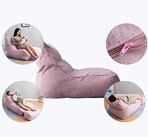 Fhw Lazy Lounger Bean Bag Schöne Beanbags Große Sitzsack- Stuhl for den Innen- und Außeneinsatz Stuhl (Size : Pink) – Bild 7
