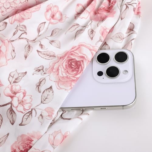 Image of Scarlet Darkness Floral Mini Corset Dress for Women Teen 2026 Summer Spring Flowy A-Line Sundress with Pockets