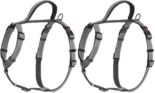 Image of The Company of Animals - Halti Walking Harness (Chest 16 inch - 24 inch), Small, Black /Grey (Pack of 2)