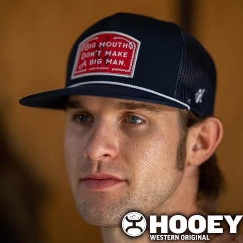 Image of HOOEY John Wayne Trucker Hat - Adjustable Snapback, Breathable Mesh Baseball Cap