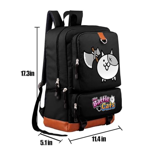 Battle-Cats Backpack Women's College Korean Style Large Capacity Teenagers Cute Lightweight Travel2