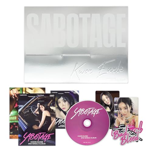KWON EUN BI - 2nd Single Album [SABOTAGE] Out Box + Photobook + CD-R + Photo Card + Folded Poster + Sticker + Message Card + 2 Extra Photocards