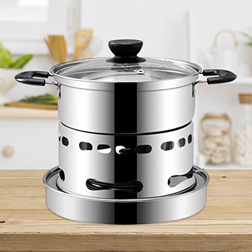 Camping Cookware Set, Outdoor Cookware Picnic Pot, Stainless Steel Camping Cookware, Ultralight Camping Pot Pan Set, Camping Tableware Set for Bushcraft Family Hiking, Picnic - Image 6