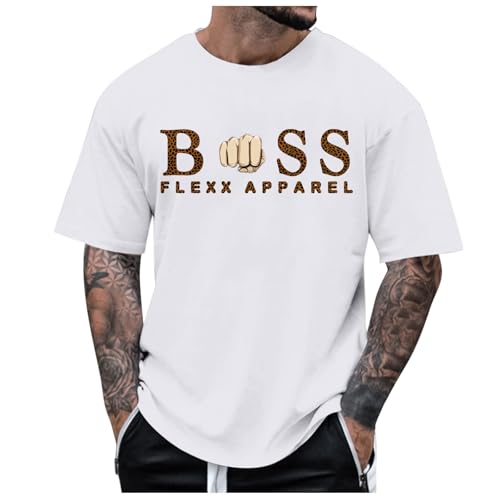 Mens Plain Crew Neck T Shirts Work Summer Short Sleeve Regular Fit Breathable T-Shirt for Men Lightweight Gym Jogging Shirts Summer Walking T Shirt Tshirts (White,4XL)