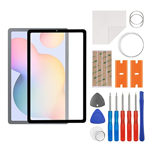 SWARK Front Screen Glass Outer Panel Lens Replacement +OCA Compatible with Samsung Galaxy Tab S6 Lite 10.4 inches SM-P615, SM-P610 (No LCD Screen and Touch Digitizer) with Repair Kit