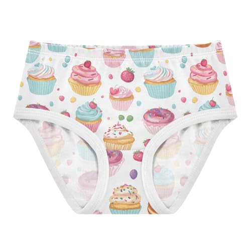 Girls Underwear Soft Cotton Cupcakes Kids Panties in Sizes 2/3t, 4t, 5t, 6 and 8