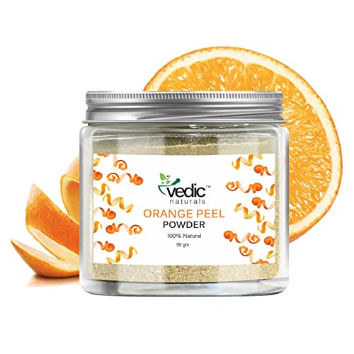 Vedic Naturals Orange Peel Powder Face Pack | 100% Natural | Glowing Skin & Reduces Tan | 50G #TOP22