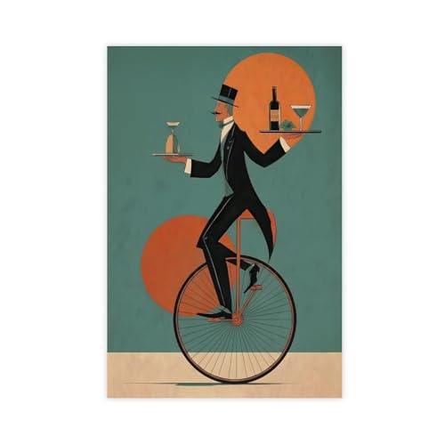 Poster sur toile monocycle decoration murale chambre coucher et salon 61x91