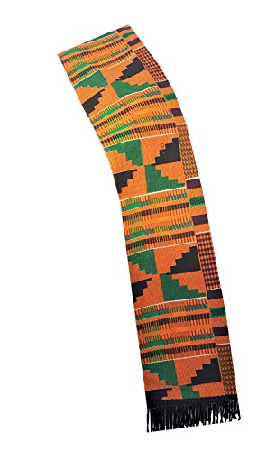 Decora Apparel African Clothes for Men Cotton Scarf, Graduation Stole, African Head Scarf Kente Fabric3