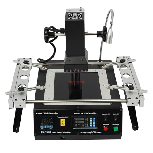 Ir6500 Infrarot Rework Station,Ir Infrarot Bga Rework-Arbeitsplatz 1250W Tisch zum Schweißen LED Digital Anzeige Infrarot Lötstation für Laptop-Motherboards,Desktop-Computer-Motherboards﻿