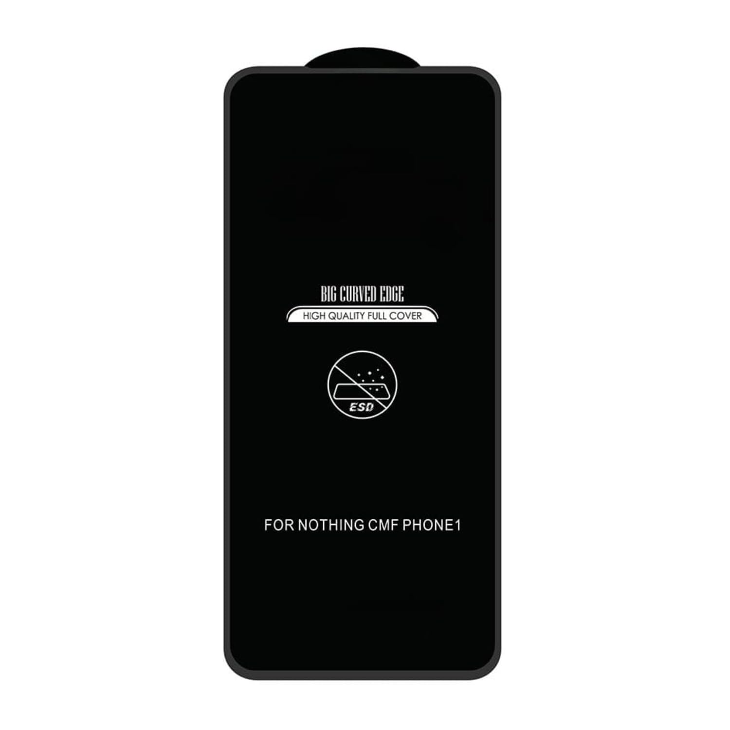 SPCORE Tempered Glass Screen Protector Compatible for Nothing CMF Phone 1 (Black) Edge to Edge Coverage with Easy Installation Kit