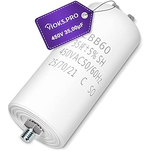 Vioks.pro Motor Kondensator CBB60 450V 35 μF Cover